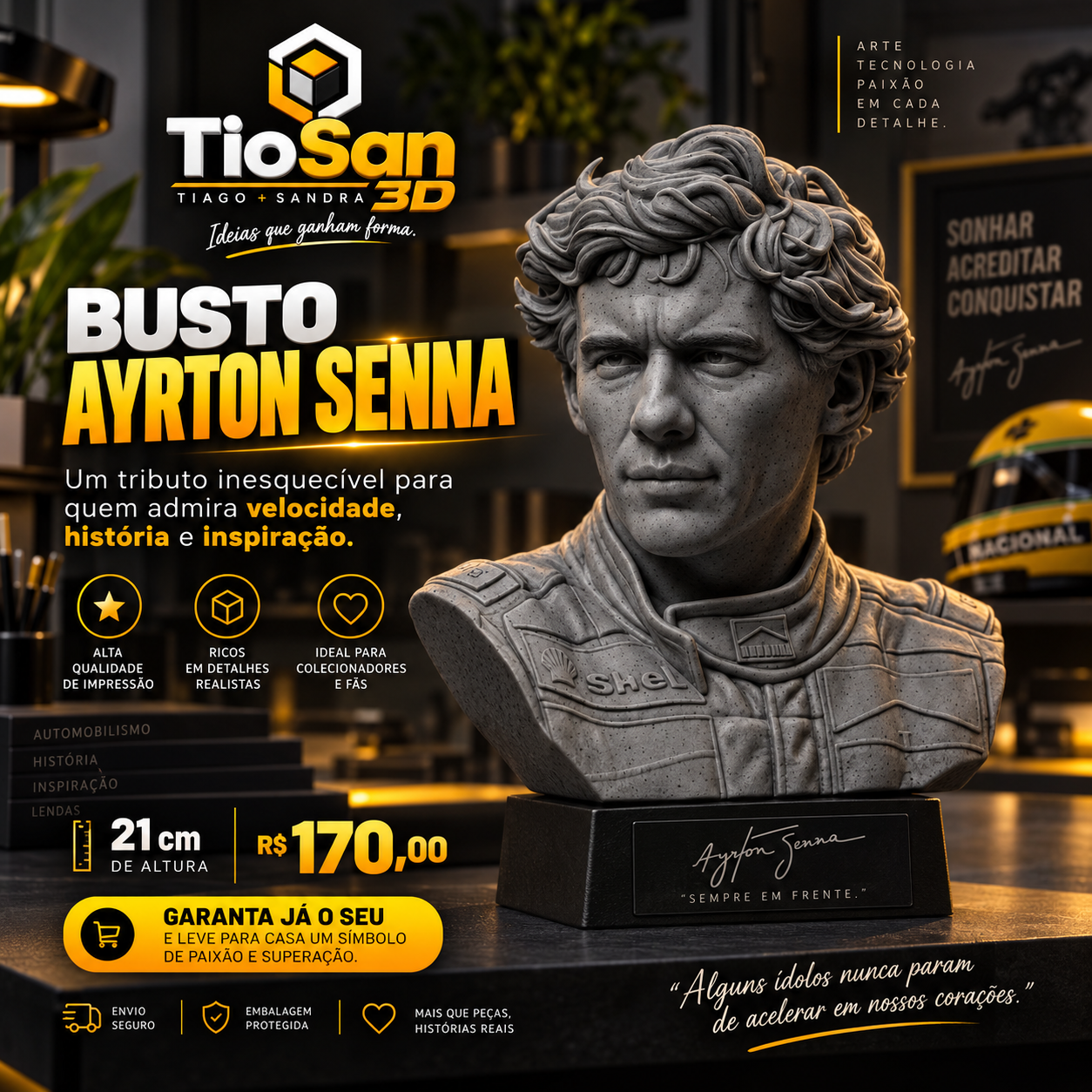 Busto Ayrton Senna