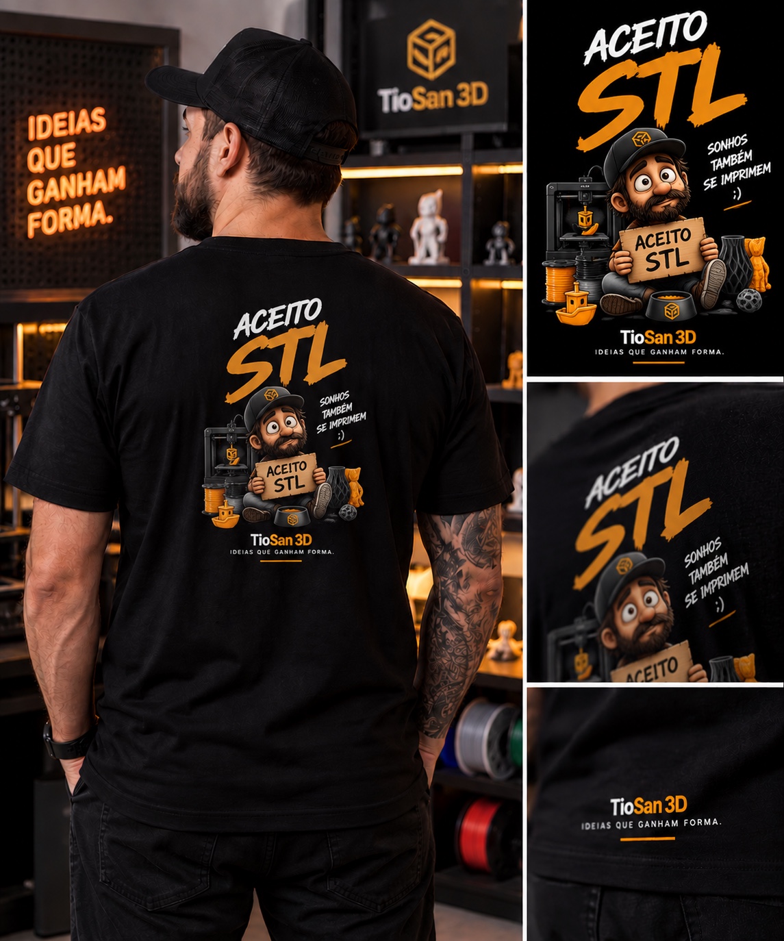 Camiseta Aceito STL