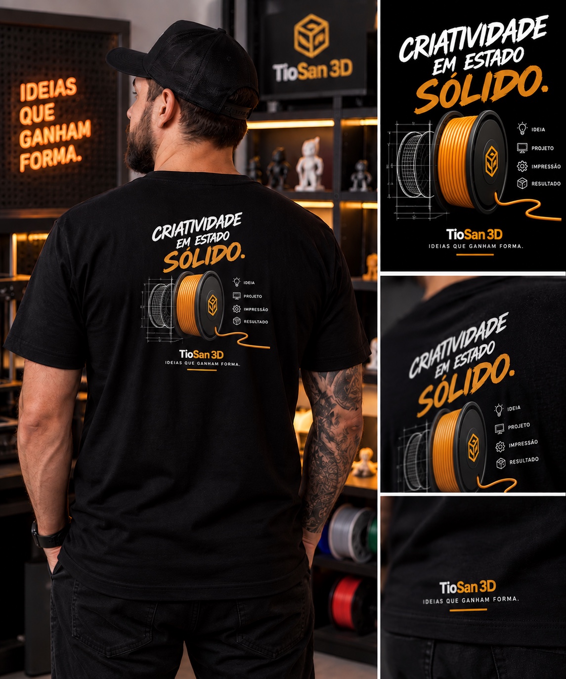Camiseta Criatividade em estado sólido