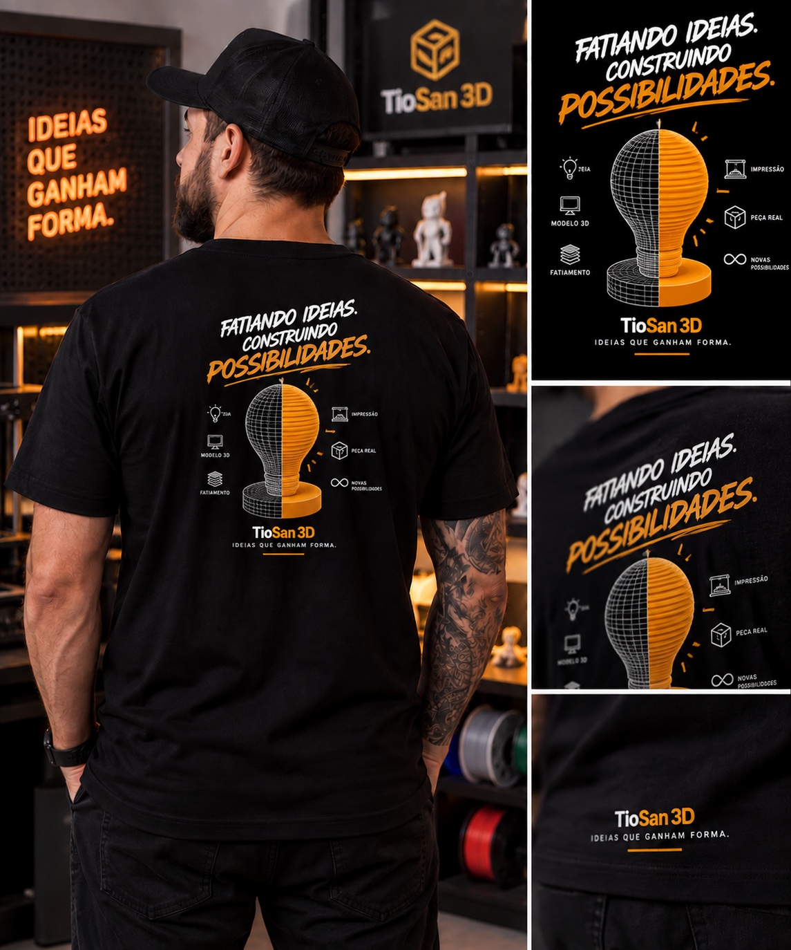 Camiseta Fatiando ideias, construindo possibilidades
