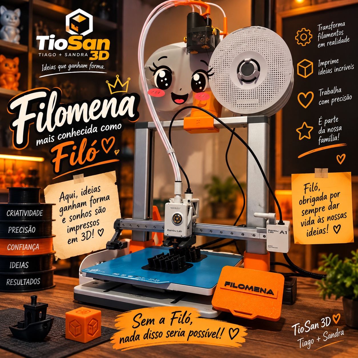 Filomena, a impressora TioSan