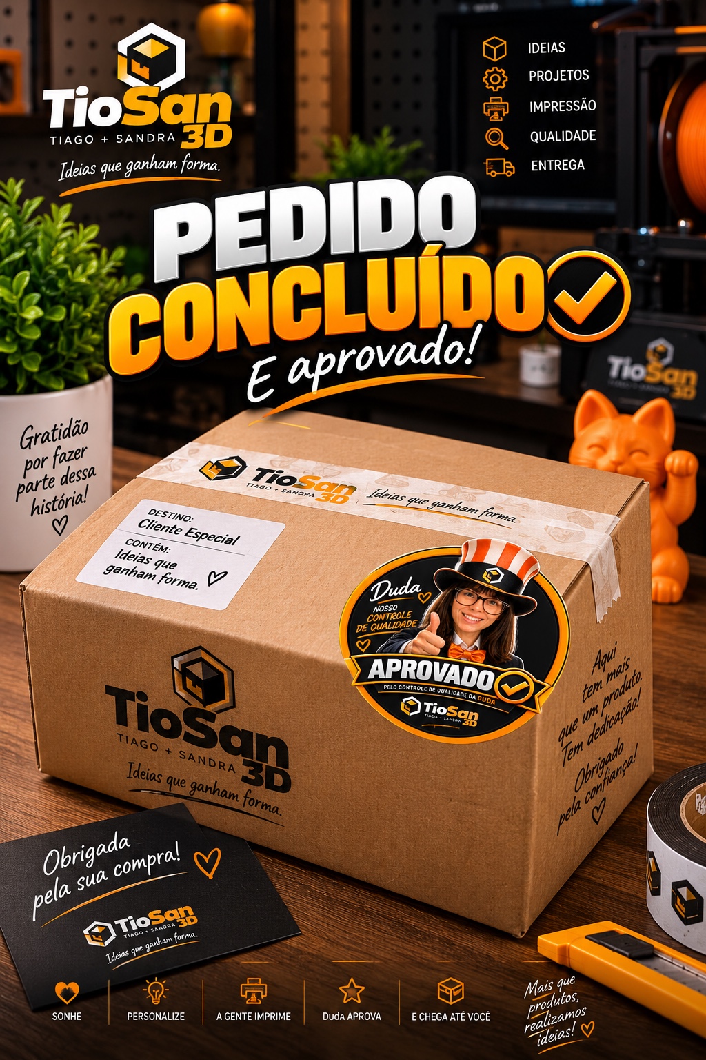 Pedido aprovado pelo controle de qualidade